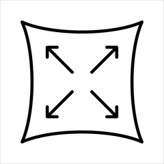 flexible Icon. Symbol isolated white background. vector illustration. color editable.