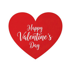 Happy valentine's day heart illustration isolated on transparent background