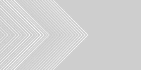 White arrows background. Abstract triangle gradient wallpaper. Repeated arrow stripes backdrop for flyer, banner, poster, presentation. Thin to thick linear game or sport texture. Vector masculine bg