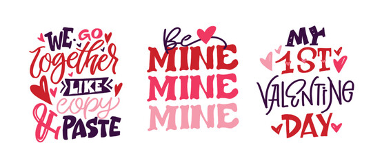 Valentine's Day core. Hand drawn doodle lettering quote about Love. Lettering for t-shirt design, mug print, bag print, clothes fashion. 100% hand drawn vector image.
