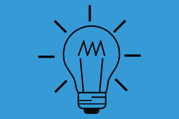 Bright Idea Concept With Lightbulb Illustration, Innovation And Creativity Solutions