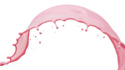 Pink paint splat isolated on transparent background