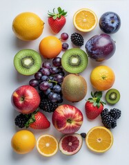 A vibrant array of fresh, colorful fruit on display