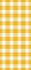 Yellow and White Gingham Checkered Pattern Background
