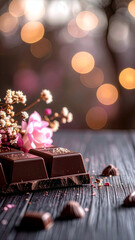 バレンタイン  Valentine 030 Festive Valentine's Celebration with Sweets and Gift Decoration (スイーツとギフト装飾で祝う華やかなバレンタイン)