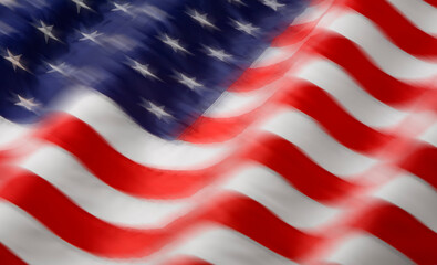 a waving American Flag