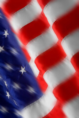 A waving American Flag.