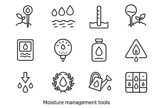 Water eco gauge controller humidity icons management reader icon vector moisture watering