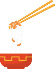 Natto Flat Illustration. Traditional Japanese Fermented Soybeans. Clean Icon Design Element on Isolated White Background