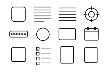 Lines list daily mood prompt section icon blank guided corner vector journal