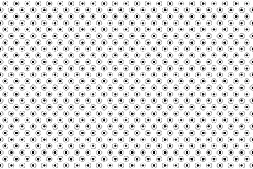 Seamless Black and White Circle Dot Pattern