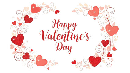 Happy valentine's day heart wreath