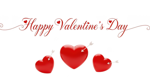 Celebrate valentine's day with hearts - Powered by Adobe