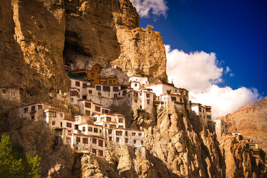 cave monastery in Zanskar Valley, India