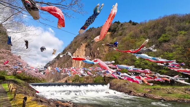 春の材木岩公園【宮城県白石市】