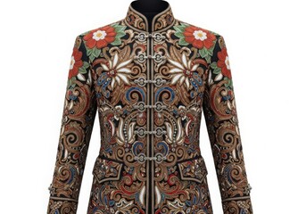 Intricate floral embroidered jacket