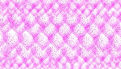 Seamless repeating pattern featuring textured bright magenta heart shapes, arranged in a dense interlocking mosaic against a clean white background.