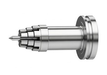 Metal industrial connector isolated on white background