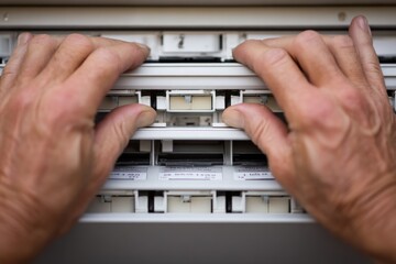 Hands Checking Medical Equipment in Settings for Routine Maintenance and Safety