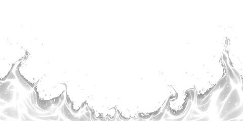 Obraz premium A mesmerizing pattern of white and grey waves or flames against a clean white background