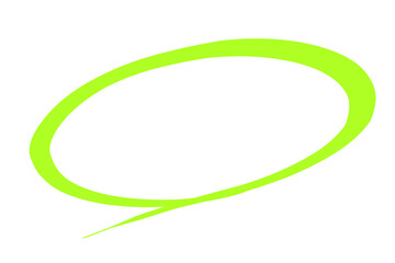 黄緑色の手書きサークル柄のグラフィックイメージ