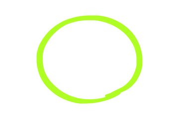 黄緑色の手書きサークル柄のグラフィックイメージ