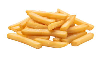 Golden, crispy, and delicious: A close-up shot of french fries. The fries are lightly salted, inviting your taste buds