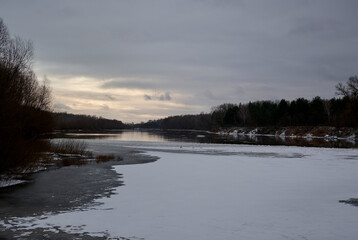 river in winter