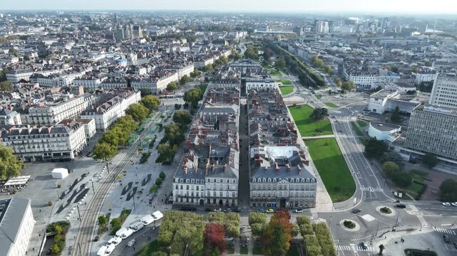 video drone Nantes &icirc;le Feydeau, centre ville de Nantes