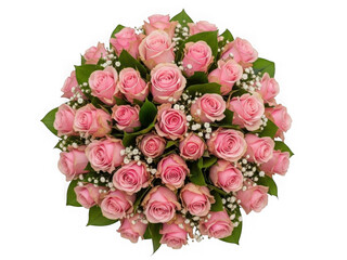 Elegant bouquet of pink roses