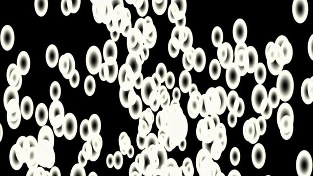 Abstract glitter and particle on black background. Looped animation with beautiful glowing bokeh,Falling glitter buble, white twinkling particles, magic particle effect on black screen background. 4k