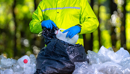 Garbage trash disposal helps restore ecosystems. Plastic trash collection makes a difference....