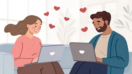 Virtual Valentine Date on Video Call