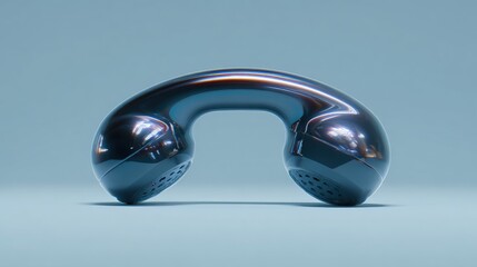 3d rendering of a futuristic-looking object in the shape of an arch. the object appears to be made of a shiny, metallic material with a metallic sheen.