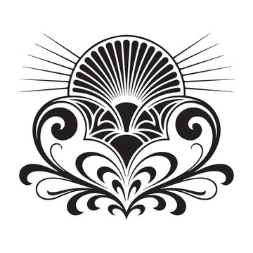 Intricate Sunburst Floral Pattern Design