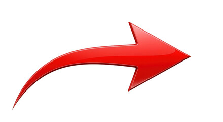 Red arrow pointing to the right isolated on transparent background symbol