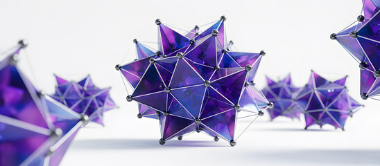 Vibrant Purple and Blue Abstract Geometric Forms