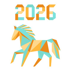 New Year Horse Symbol 2026 Chinese Zodiac Origami