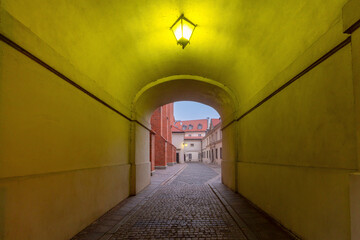 Historic Passage in Old Town Warsaw Poland