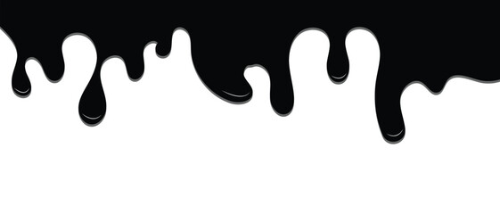 liquid drip icon,  paint, blood, water, oil, milk, flowing icon, vector illustration of a black paint splashes