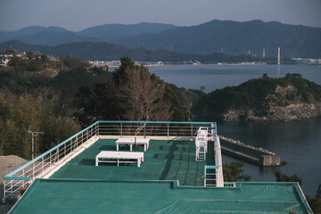 雑賀崎灯台、ノスタルジックな港町の風景、和歌山、日本