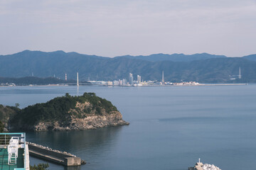 雑賀崎灯台、ノスタルジックな港町の風景、和歌山、日本