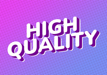 Bold 3D text High Quality on vibrant gradient background with dots.