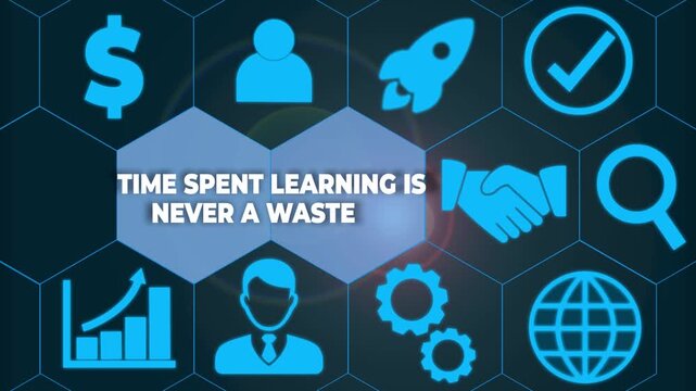 Conceptual hand writing showing Time Spent Learning Is Never A Waste. Concept meaning education has no end Keep learning Woman wear