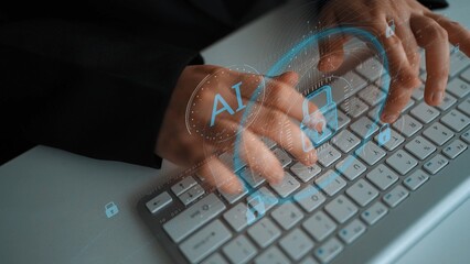 AI cyber security system using biometric authentication and privacy control. Cyber security protects identity, cybersecurity detects threats, cybersecurity ensures safety, and secures data. Marrow