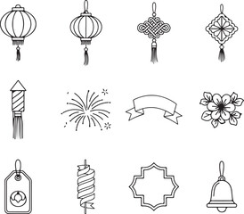 Chinese New Year Festival Icon Design 7 &ndash; Premium Vector EPS