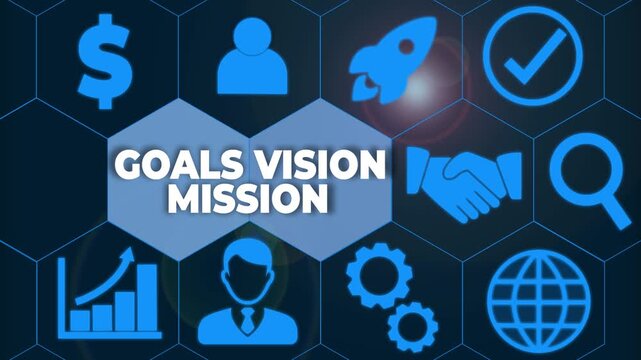 Conceptual hand writing showing Goals Vision Mission. Concept meaning practical planning process used to