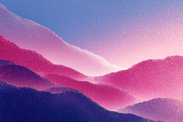 vector illustration of a snowy mountain landscape