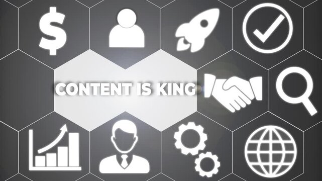 Word writing text Content Is King. Business photo showcasing believe that content is central to the success of a website Woman wear formal