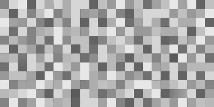 Abstract grayscale pattern of many small randomly distributed square blocks